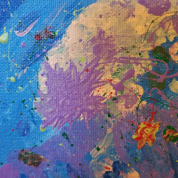 4/$30 NWT Original Painting Abstract 5"x7" Panel - Picture 3 of 4